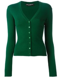 Женский темно-зеленый кардиган от Dolce & Gabbana