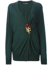 Женский темно-зеленый кардиган от Dolce & Gabbana