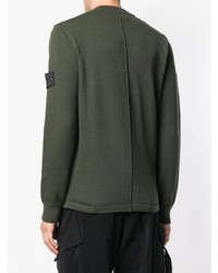 Мужской темно-зеленый кардиган от Stone Island Shadow Project