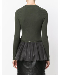 Женский темно-зеленый кардиган от Moschino