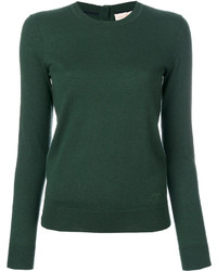 Женский темно-зеленый кашемировый свитер от Tory Burch