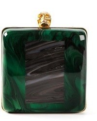 Темно-зеленый клатч от Alexander McQueen