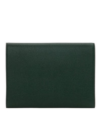 Темно-зеленый кожаный клатч от Gucci