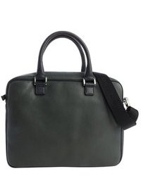 Темно-зеленый кожаный портфель