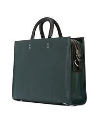 Темно-зеленый кожаный портфель от Coach