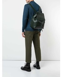 Мужской темно-зеленый кожаный рюкзак от Mansur Gavriel