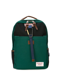 Мужской темно-зеленый кожаный рюкзак от Master Piece