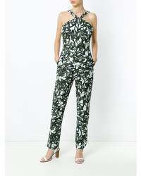 Темно-зеленый комбинезон с принтом от Andrea Marques
