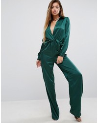 Темно-зеленый комбинезон от PrettyLittleThing