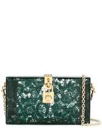 Темно-зеленый кружевной клатч от Dolce & Gabbana