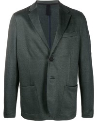 Мужской темно-зеленый льняной пиджак от Harris Wharf London