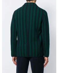 Мужской темно-зеленый пиджак в вертикальную полоску от Missoni