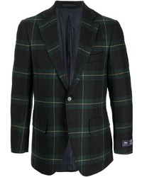 Мужской темно-зеленый пиджак в шотландскую клетку от Man On The Boon.