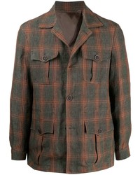 Мужской темно-зеленый пиджак в шотландскую клетку от Man On The Boon.
