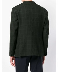 Мужской темно-зеленый пиджак в шотландскую клетку от Boglioli