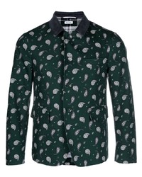 Мужской темно-зеленый пиджак с "огурцами" от Thom Browne