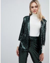 Женский темно-зеленый пиджак с пайетками от Outrageous Fortune