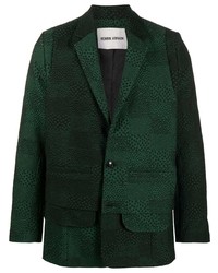 Мужской темно-зеленый пиджак с принтом от Henrik Vibskov