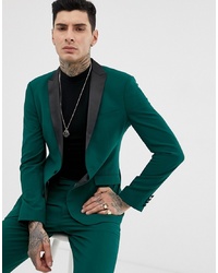 Мужской темно-зеленый пиджак от ASOS DESIGN