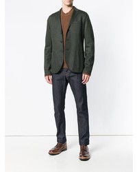 Мужской темно-зеленый пиджак от Harris Wharf London