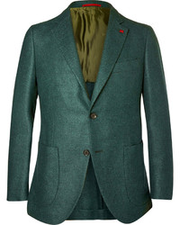 Мужской темно-зеленый пиджак от Isaia