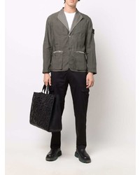 Мужской темно-зеленый пиджак от Stone Island Shadow Project