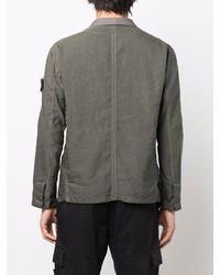 Мужской темно-зеленый пиджак от Stone Island Shadow Project