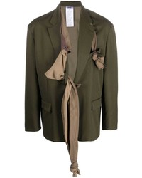 Мужской темно-зеленый пиджак от Magliano