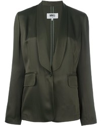 Женский темно-зеленый пиджак от MM6 MAISON MARGIELA