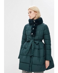 Женский темно-зеленый пуховик от Goldrai