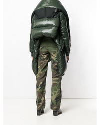 Женский темно-зеленый пуховик от Unravel Project