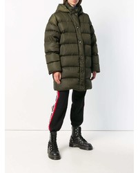 Женский темно-зеленый пуховик от MSGM