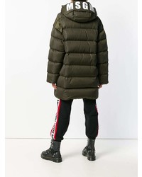 Женский темно-зеленый пуховик от MSGM