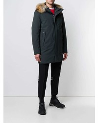 Мужской темно-зеленый пуховик от Rrd