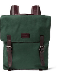 Мужской темно-зеленый рюкзак из плотной ткани от Dolce & Gabbana