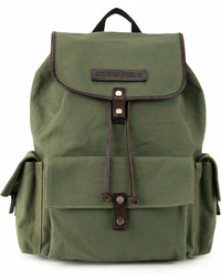 Мужской темно-зеленый рюкзак из плотной ткани от DSQUARED2