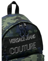 Мужской темно-зеленый рюкзак с камуфляжным принтом от VERSACE JEANS COUTURE