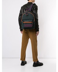 Мужской темно-зеленый рюкзак с принтом от Coach