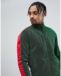 Мужской темно-зеленый свитер на молнии от Jaded London