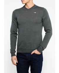 Мужской темно-зеленый свитер с v-образным вырезом от Helly Hansen