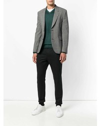 Мужской темно-зеленый свитер с v-образным вырезом от Fay