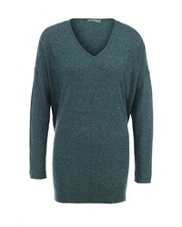 Женский темно-зеленый свитер с v-образным вырезом от UNQ