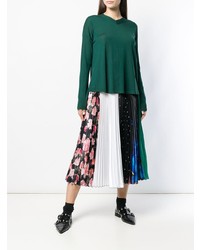 Женский темно-зеленый свитер с v-образным вырезом от Aspesi