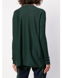 Женский темно-зеленый свитер с v-образным вырезом от Snobby Sheep