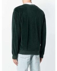 Мужской темно-зеленый свитер с v-образным вырезом от Yeezy