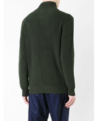 Темно-зеленый свитер с воротником на пуговицах от Kent & Curwen