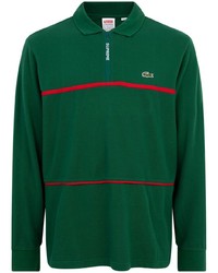 Мужской темно-зеленый свитер с воротником поло в горизонтальную полоску от Supreme