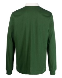 Мужской темно-зеленый свитер с воротником поло от PS Paul Smith
