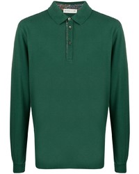Мужской темно-зеленый свитер с воротником поло от Etro
