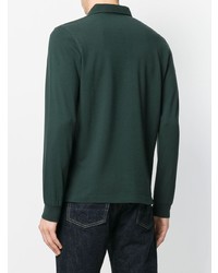 Мужской темно-зеленый свитер с воротником поло от Etro
